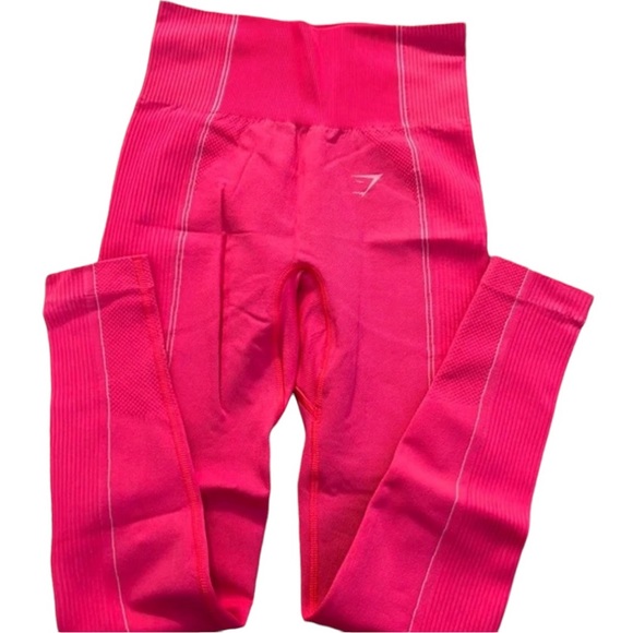 Gymshark Ultra Seamless Leggings Neon Pink Women's Small - Picture 3 of 12